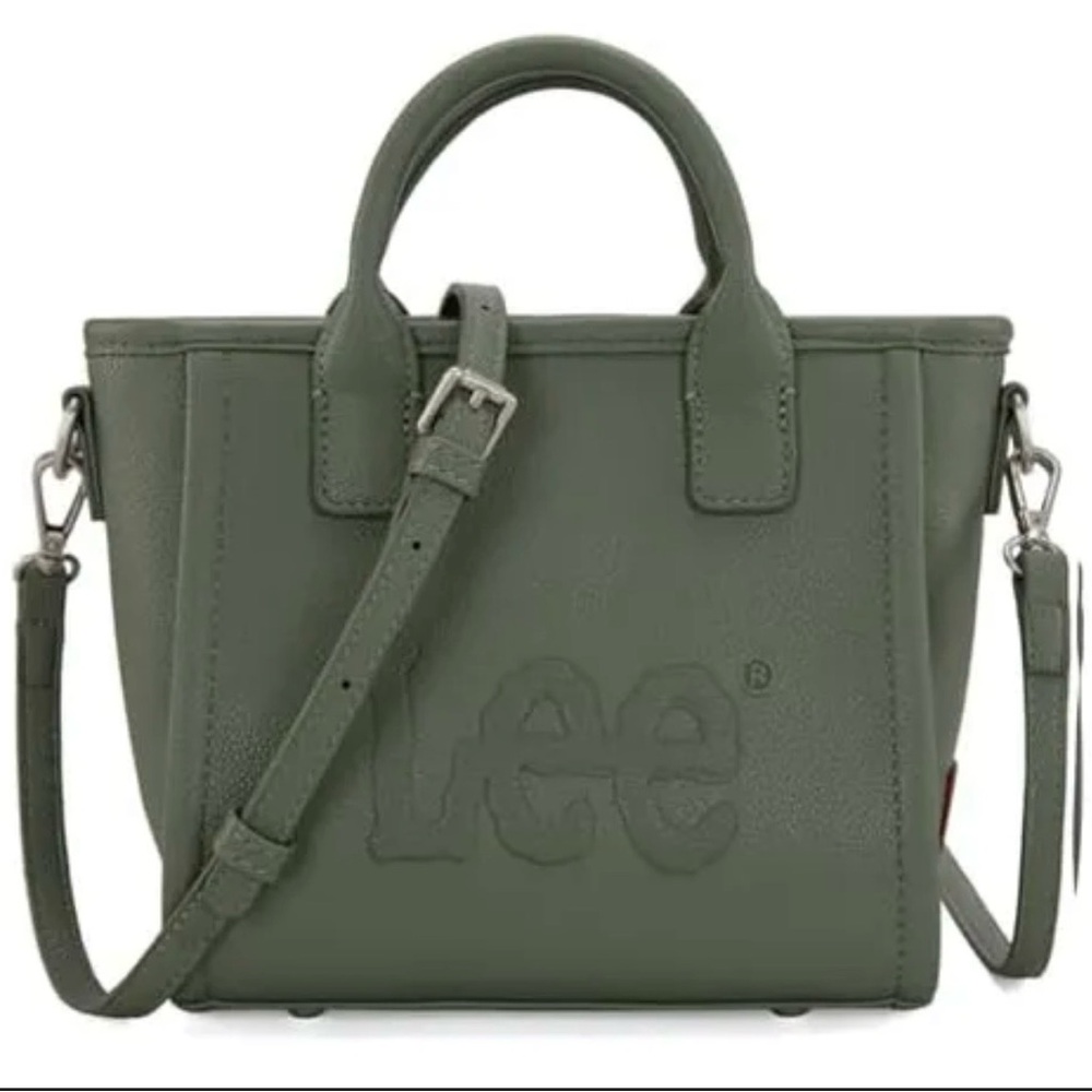 Lee Olive Green Crossbody Tote with Removable Strap